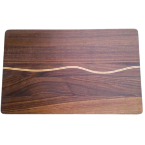 Walnut board, inlaid with maple and cherry wood
