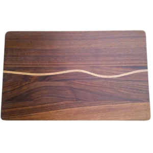 Walnut board, inlaid with maple and cherry wood