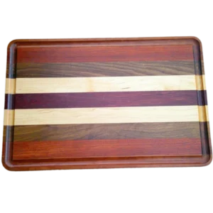 Walnut, Maple, Cherry and Purple Heart wood